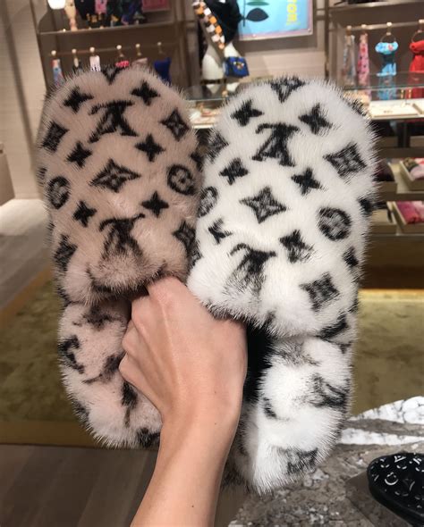 lv slippers fur|louis vuitton slippers for ladies.